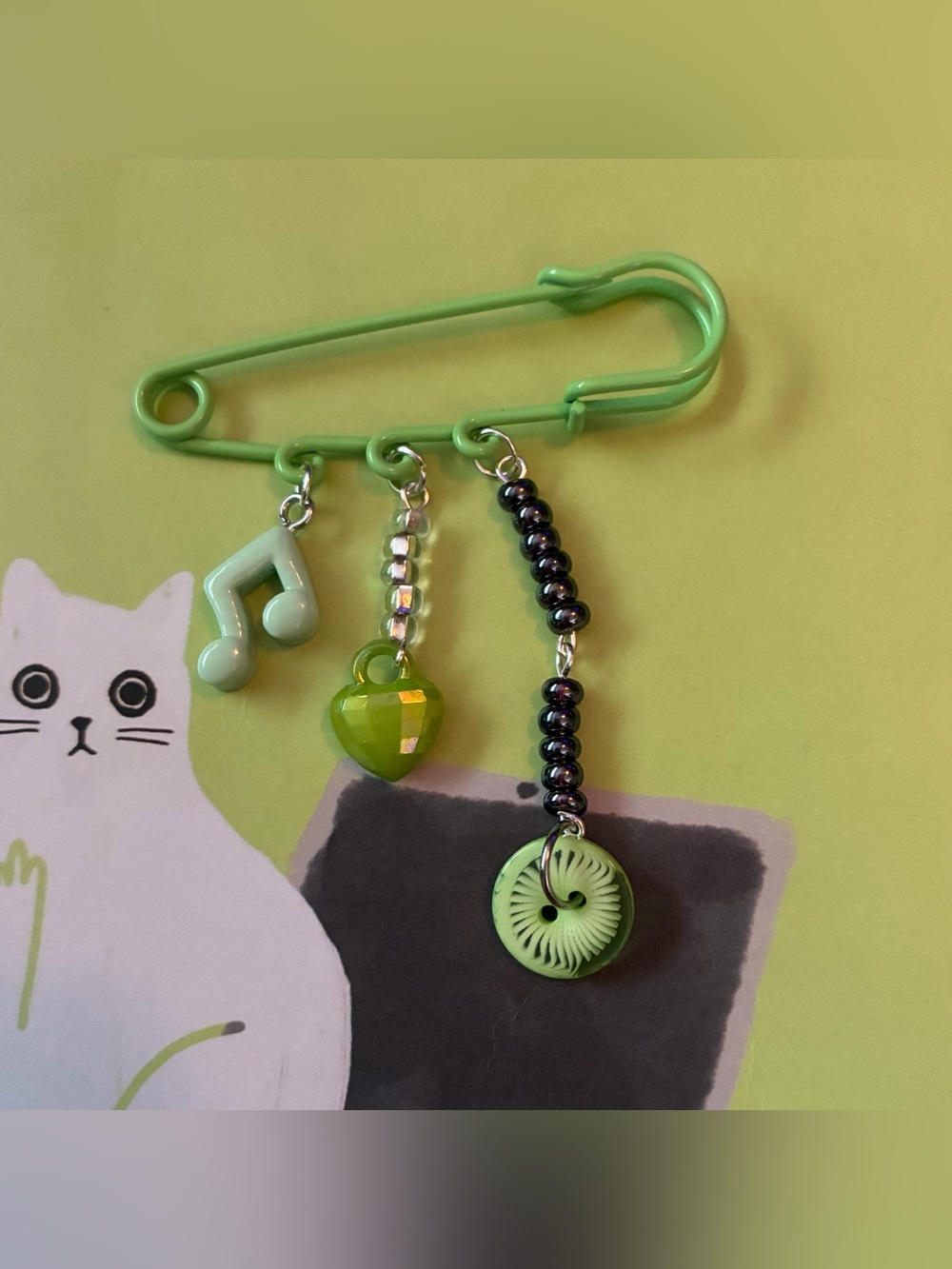 Handmade beaded safety pins 2/$10